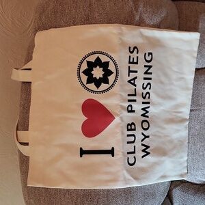 Club Pilates White Tote